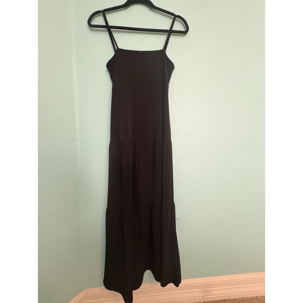 Michael Kors Vintage black, long tiered maxi dress with spaghetti straps -medium